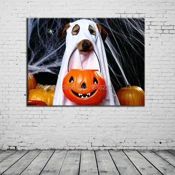 дизайнерский домашний декор фотографии животных для рисования прекрасной собаки абстрактные картины на холсте современная абстрактная живопись маслом Хэллоуин