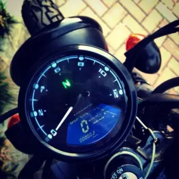 Расходомер топлива ЖК-экран Широко используемый мотоцикл постоянного тока 12 В светодиодный тахометр для мотоцикла