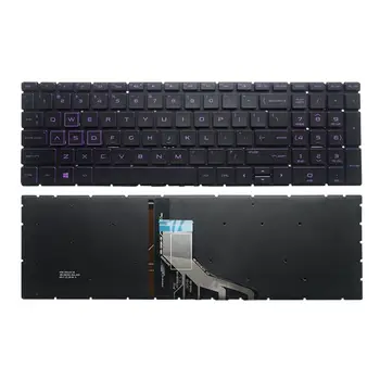 Фиолетовая клавиатура с подсветкой для HP 15-DA 15-DR 15-DK 15-DB 15-DX 15-CX 250 G7 255 G7 256 G7 17-CA 17-BY TPN-C136 C135 C133 TPN-W1